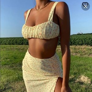 yellow princess polly floral set